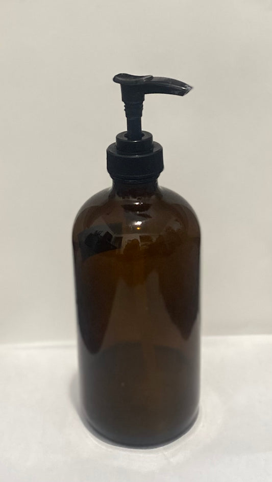DIY Dish Soap in 16 fl. oz. Amber Glass with Dispenser