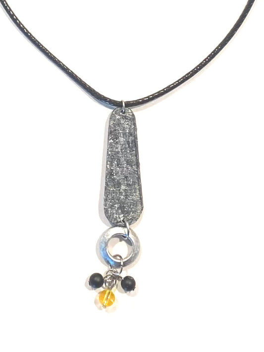 Focus Necklace with Silver Teardrop