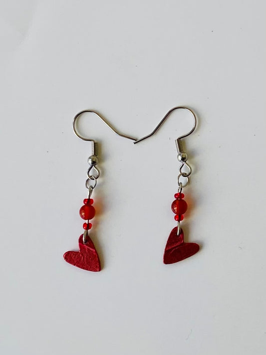 Red Heart Earrings