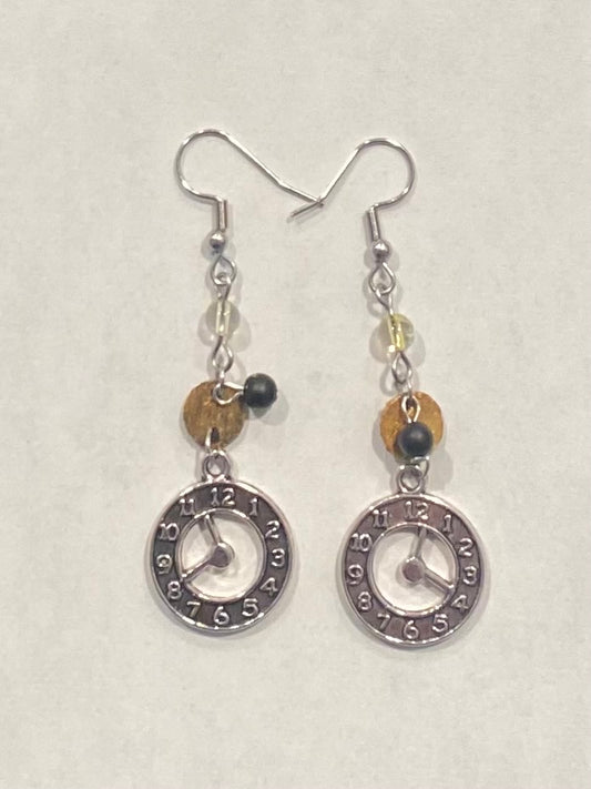 Time to Focus Earrings with Smaller Circles