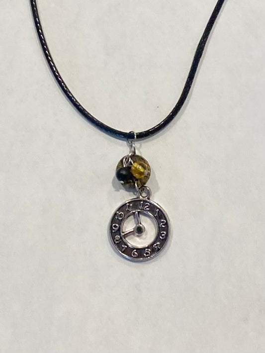 Time to Focus Necklace with Gold LIC circle