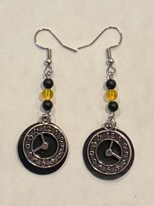 Time to Focus Earrings with Tire Tube Circle